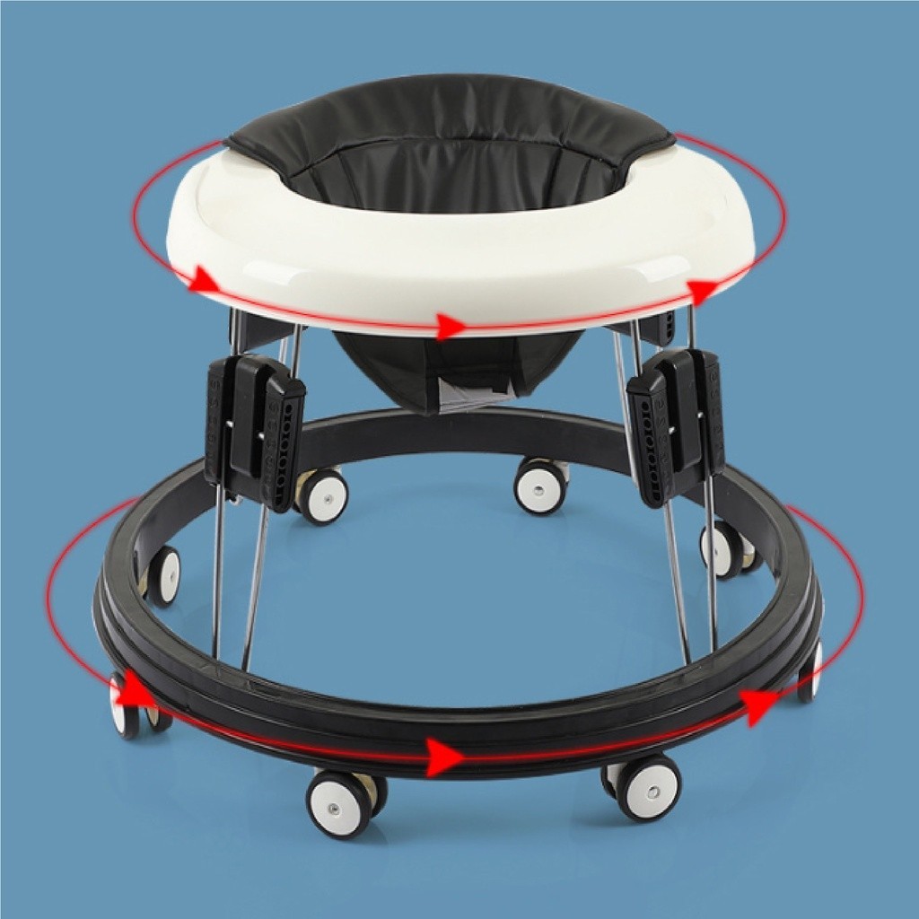 Baby Walker Chair 6-18M Multifunctional Anti-type O Leg Anti-side Flip Foldable Baby Learning Walker