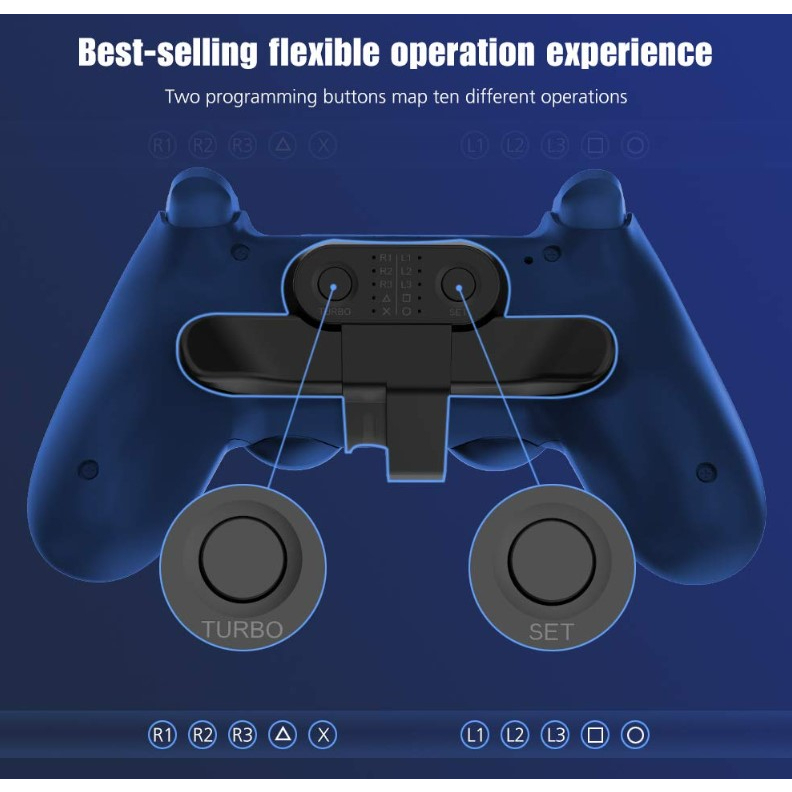 PS4 Controller Paddles For PS4 Back Button Attachment For DualShock4 Joystick Rear Extension Keys Turbo Function