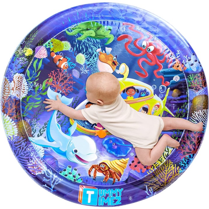 👶BeBe Park👶Premium Tummy Time Water Play Mat ,Inflatable Activity Center Promoting Baby Motor and Sensory Development