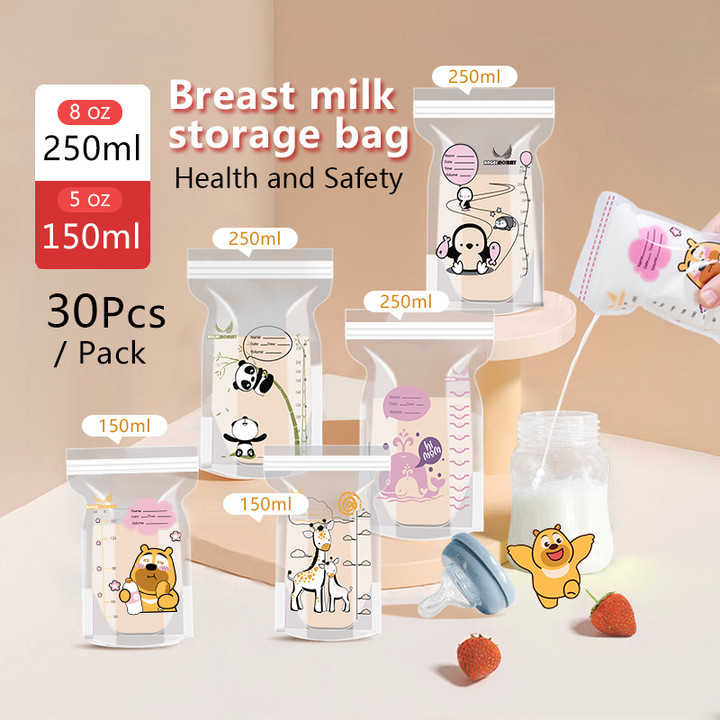 30PCS Breast milk Storage Bag susu breastmilk storage bag Zip-Lock & Disposable Storage Bags 母乳袋 150ml / 250ml